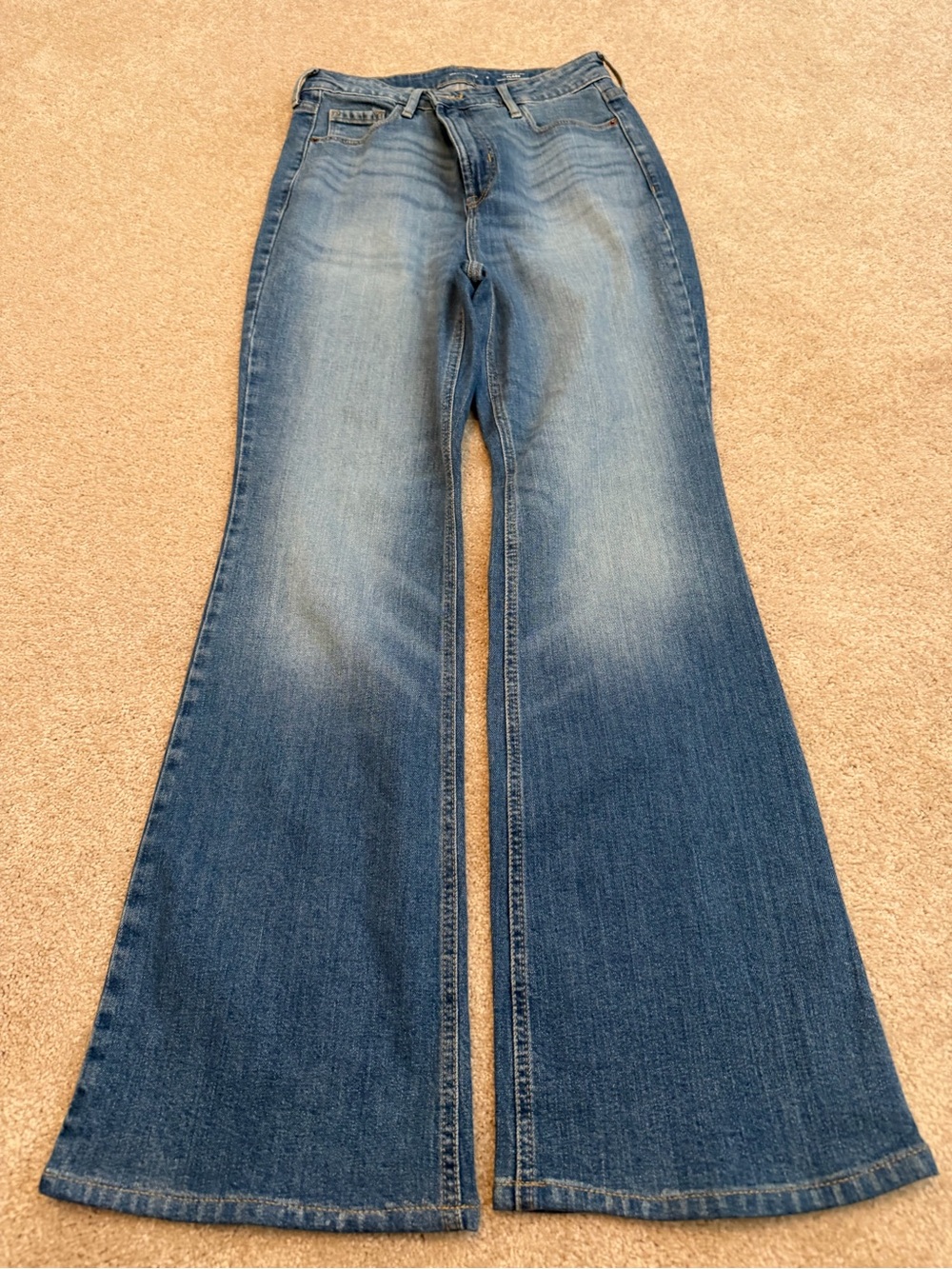 Old Navy Medium Blue High-Rise Wide Leg Jeans